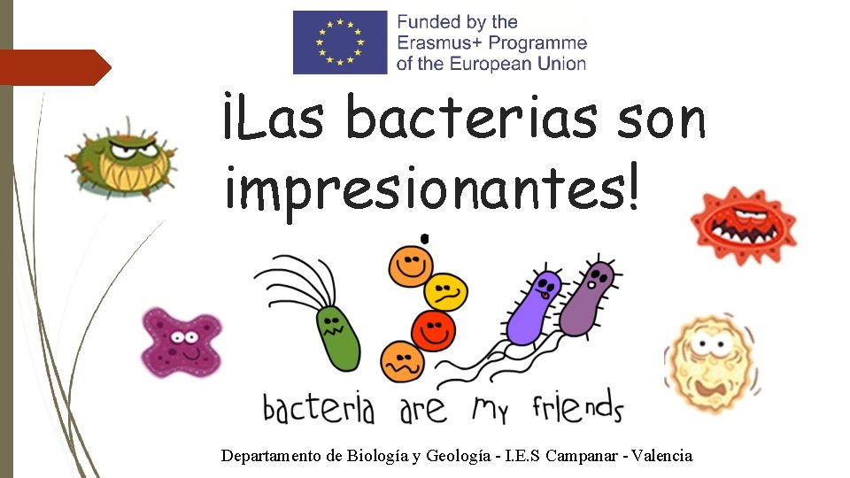 ¡Las bacterias son impresionantes! Departamento de Biología y Geología - I. E. S Campanar
