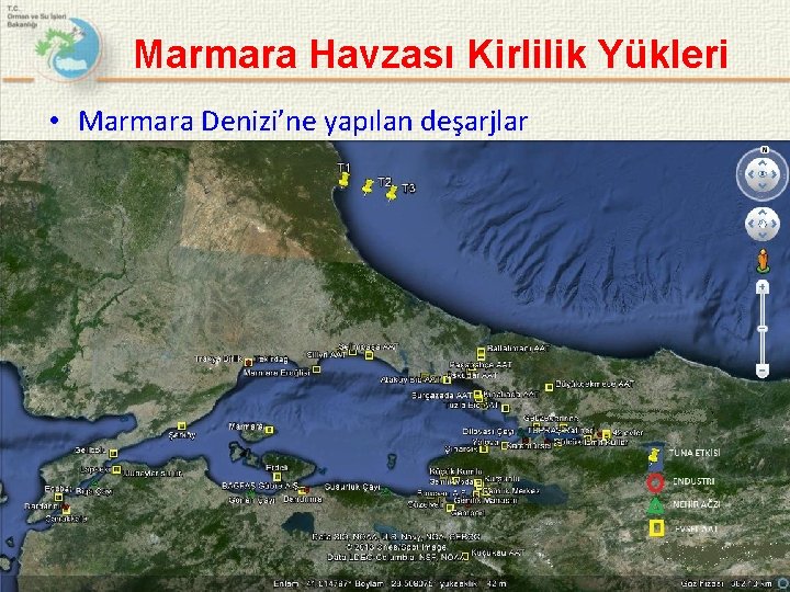 Marmara Havzası Kirlilik Yükleri • Marmara Denizi’ne yapılan deşarjlar 7 