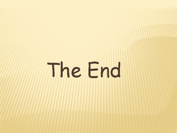 The End 