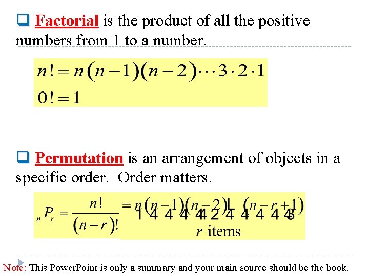 q Factorial is the product of all the positive numbers from 1 to a q Factorial is the product of all the positive numbers from 1 to a