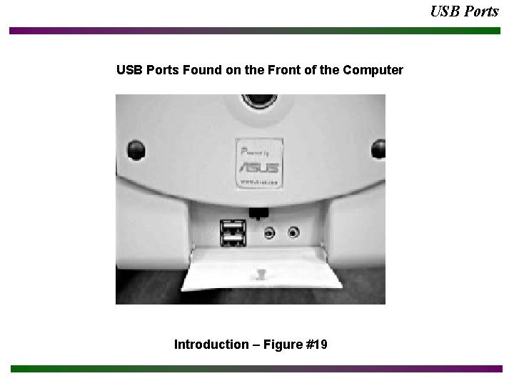 USB Ports Found on the Front of the Computer Introduction – Figure #19 
