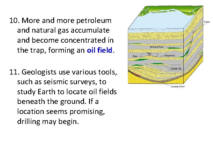10. More and more petroleum and natural gas accumulate and become concentrated in the 10. More and more petroleum and natural gas accumulate and become concentrated in the