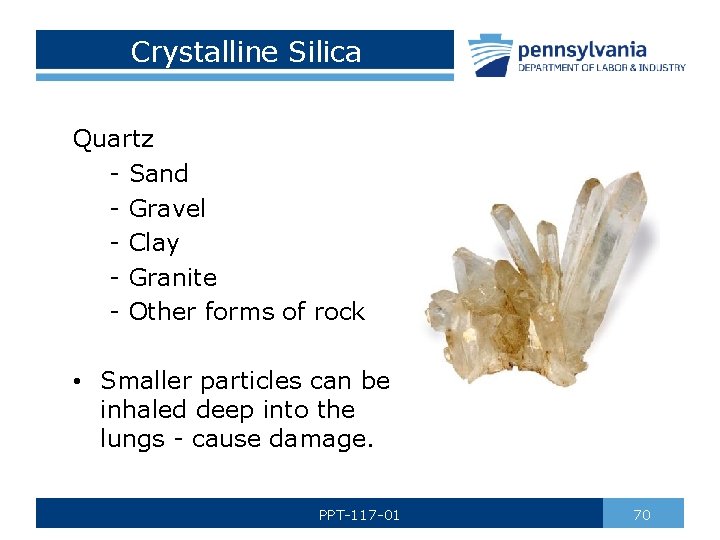 Crystalline Silica Quartz - Sand - Gravel - Clay - Granite - Other forms