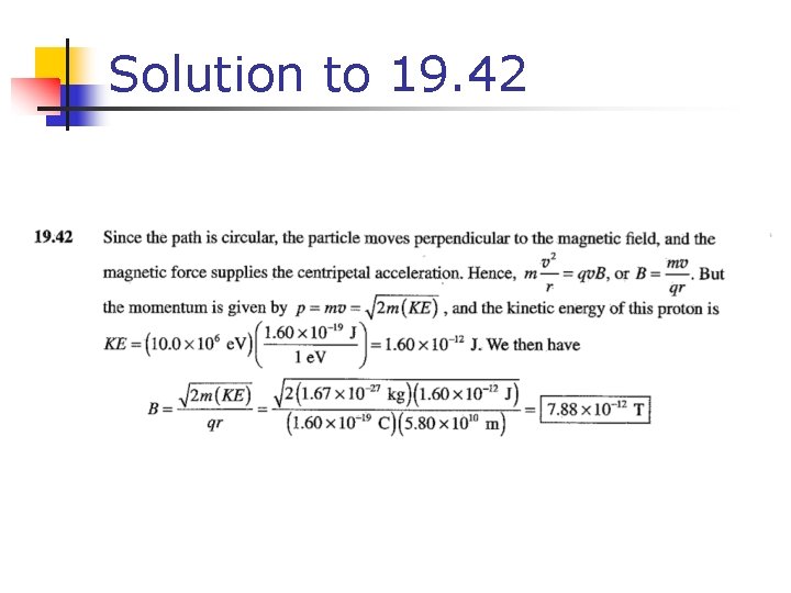 Solution to 19. 42 