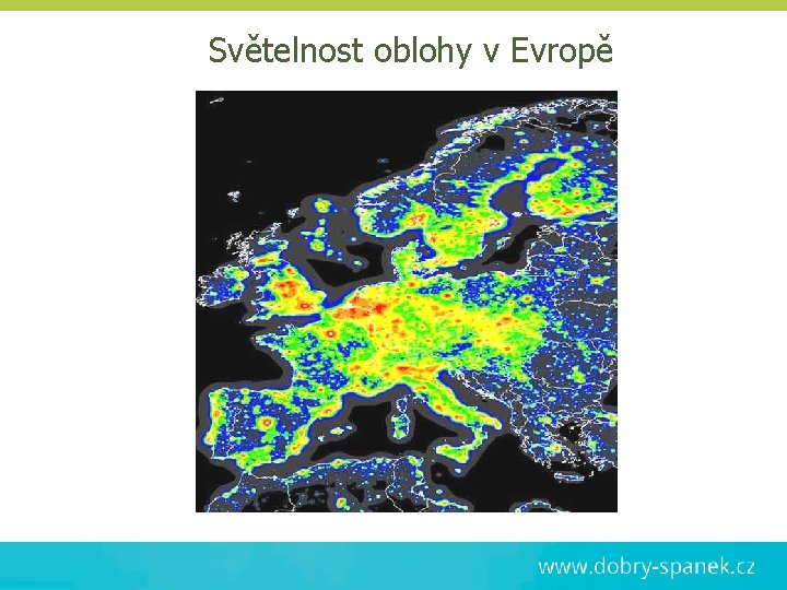 Světelnost oblohy v Evropě 