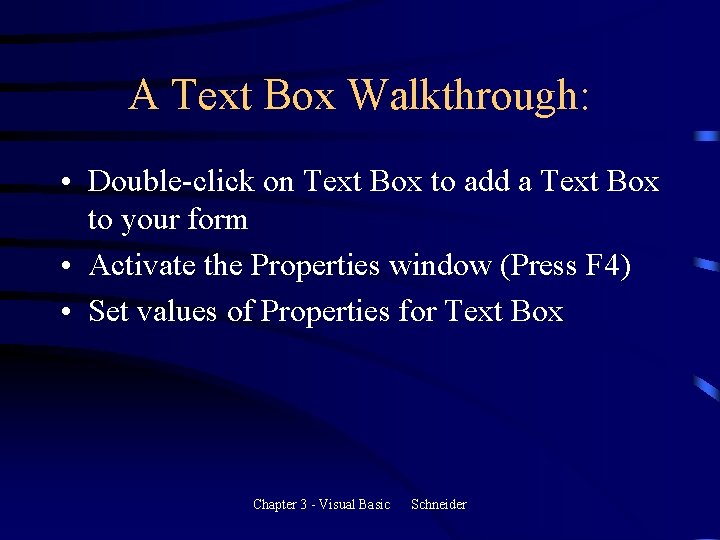 A Text Box Walkthrough: • Double-click on Text Box to add a Text Box A Text Box Walkthrough: • Double-click on Text Box to add a Text Box