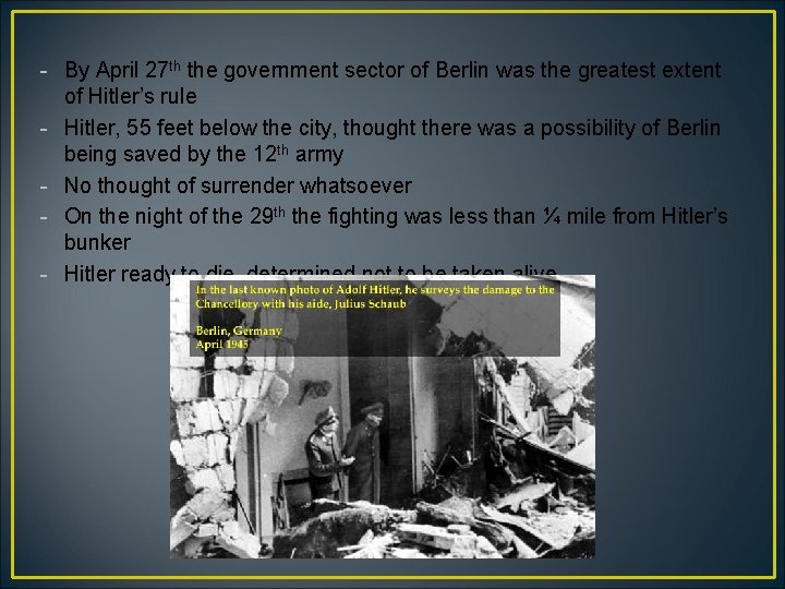 - By April 27 th the government sector of Berlin was the greatest extent