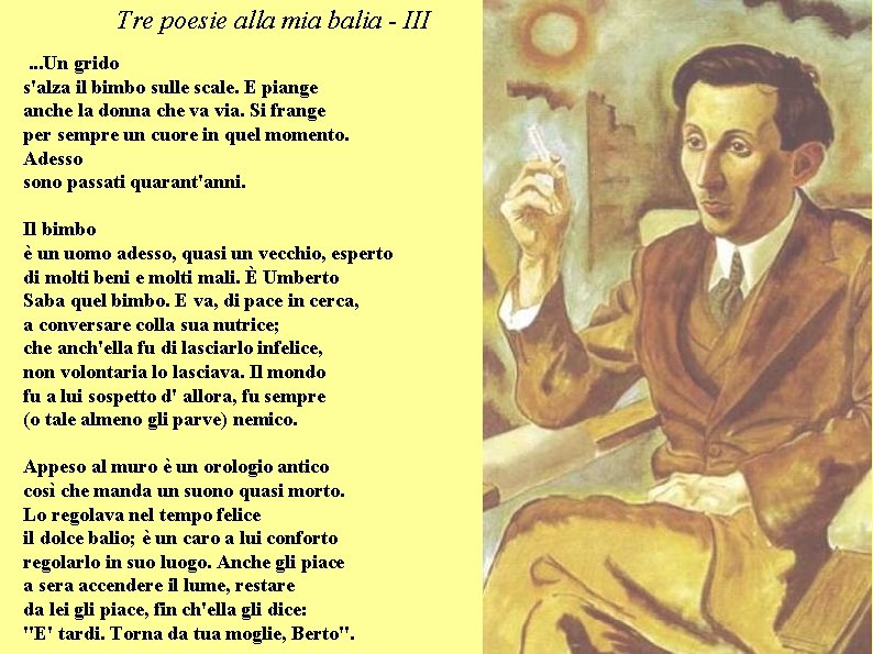 Tre poesie alla mia balia - III . . . Un grido s'alza il