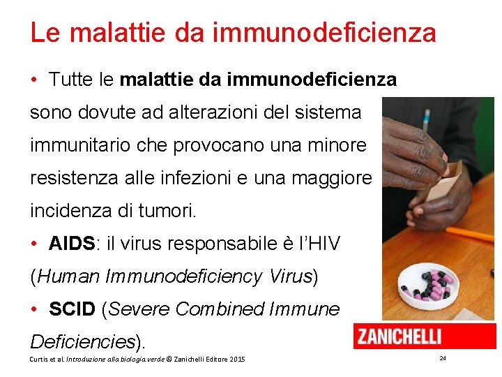 Le malattie da immunodeficienza • Tutte le malattie da immunodeficienza sono dovute ad alterazioni