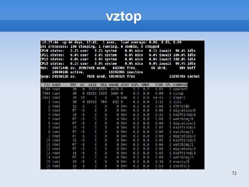 vztop 72 