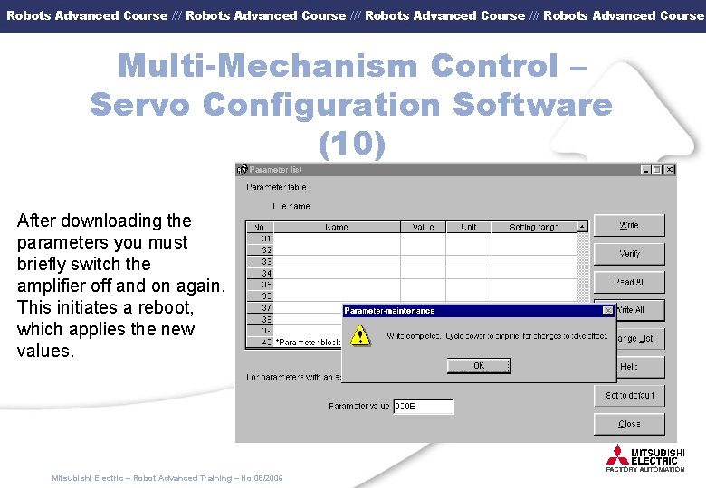 Robots Advanced Course /// Robots Advanced Course Multi-Mechanism Control – Servo Configuration Software (10)