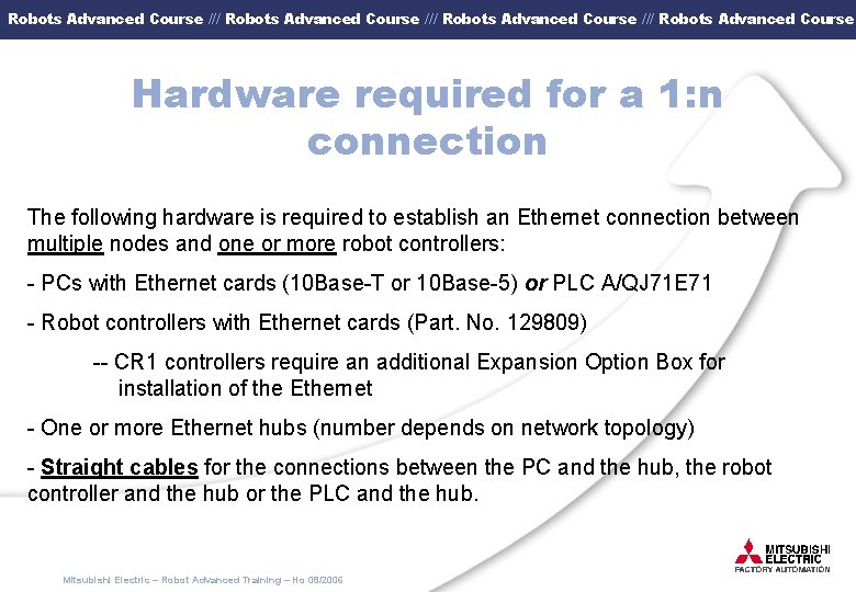 Robots Advanced Course /// Robots Advanced Course Hardware required for a 1: n connection