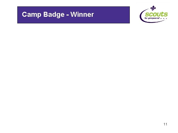 Camp Badge - Winner 11 