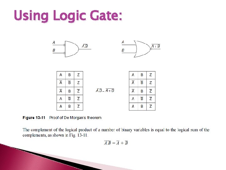 Using Logic Gate: 