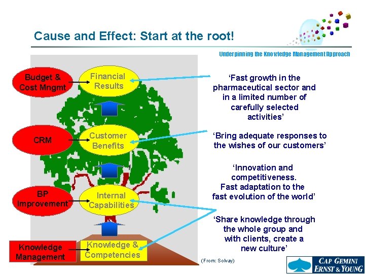 Cause and Effect: Start at the root! Underpinning the Knowledge Management Approach Budget &