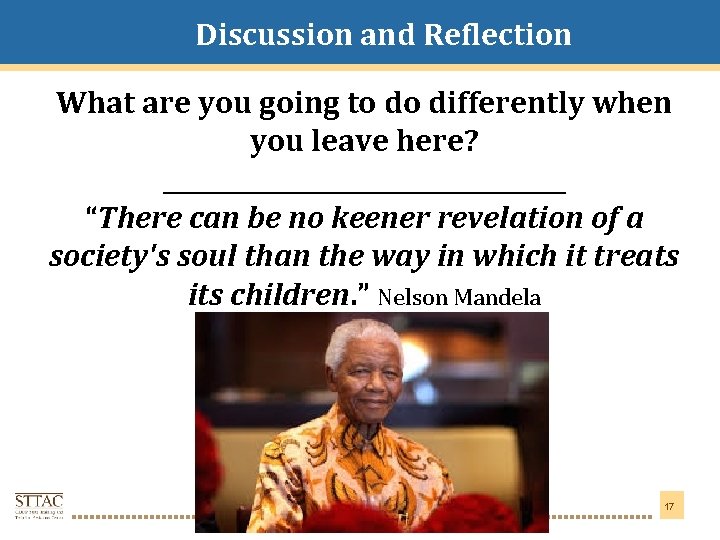 Discussion and Reflection Title Goes Here What are you going to do differently when