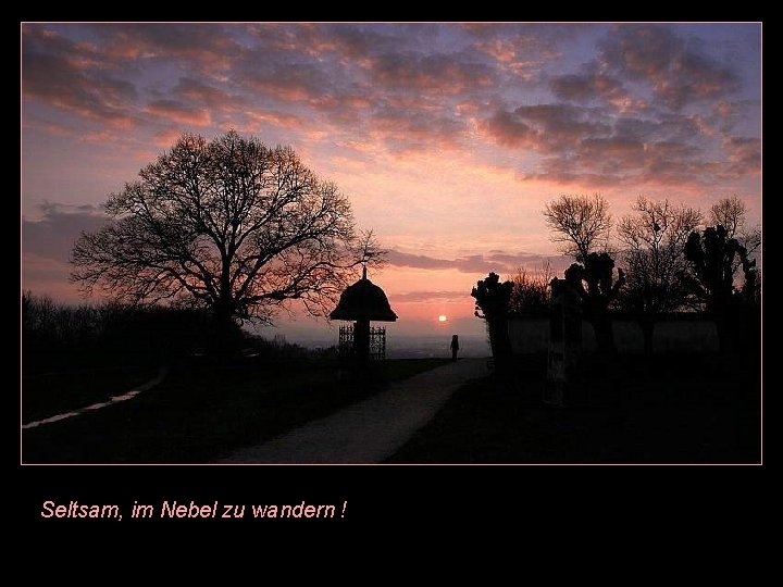 Unterwegs Im Nebel Gedicht Text Im Nebel Gedicht von Hermann Hesse Musik Hubert