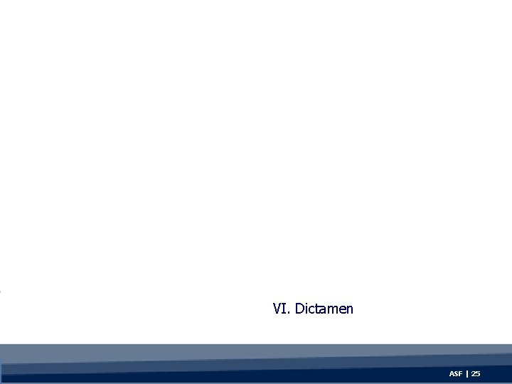 VI. Dictamen ASF | 25 