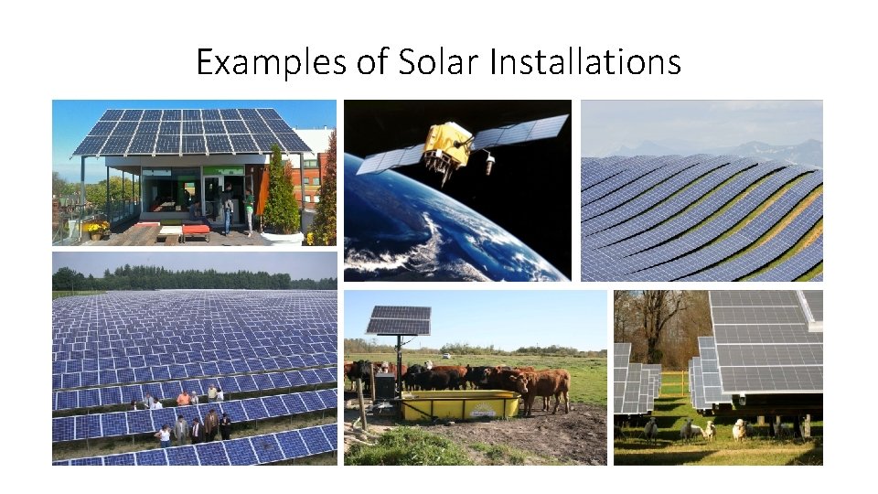 Examples of Solar Installations 