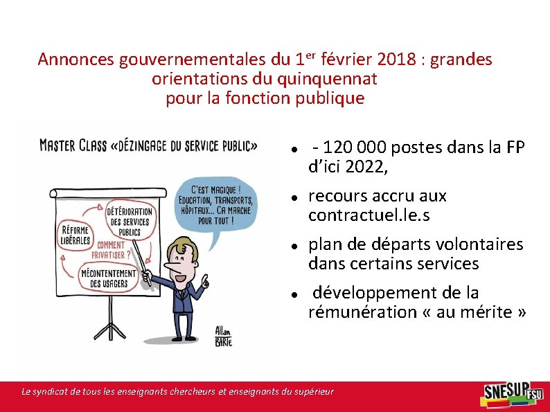 Annonces gouvernementales du 1 er février 2018 : grandes orientations du quinquennat pour la