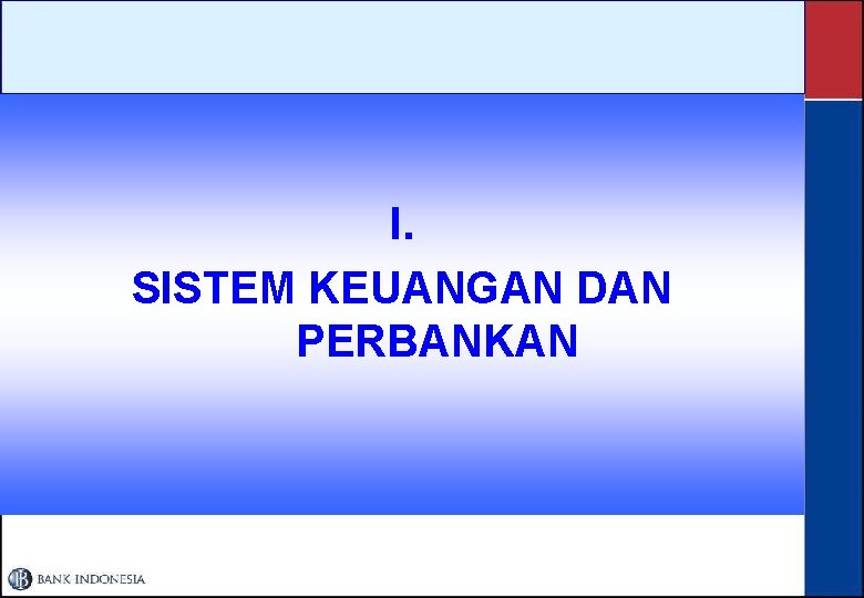  I. SISTEM KEUANGAN DAN PERBANKAN 