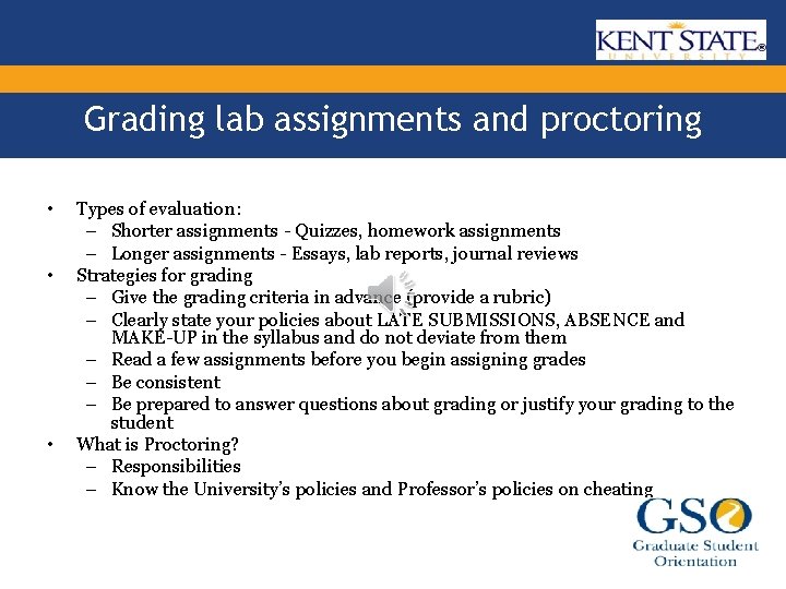 Grading lab assignments and proctoring • • • Types of evaluation: – Shorter assignments