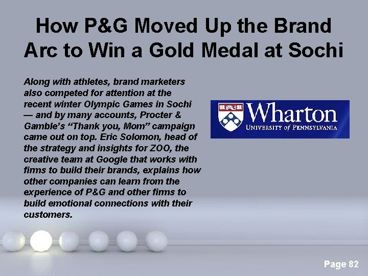 How P&G Moved Up the Brand Arc to Win a Gold Medal at Sochi