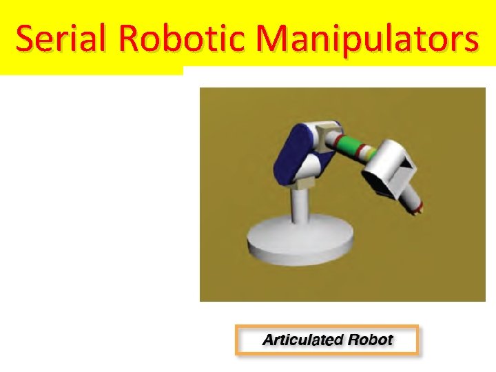 Serial Robotic Manipulators 
