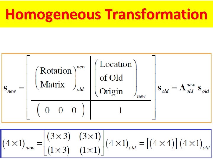 Homogeneous Transformation 