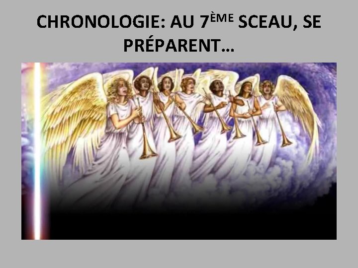 CHRONOLOGIE: AU 7ÈME SCEAU, SE PRÉPARENT… 