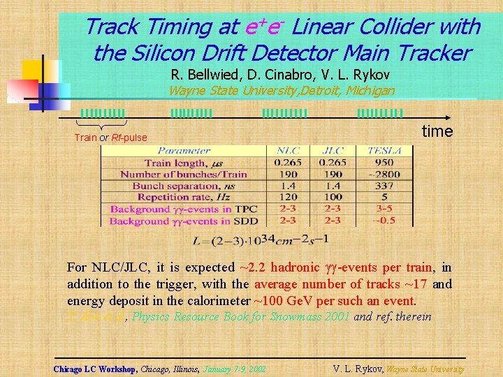 Track Timing at e+e- Linear Collider with the Silicon Drift Detector Main Tracker R.