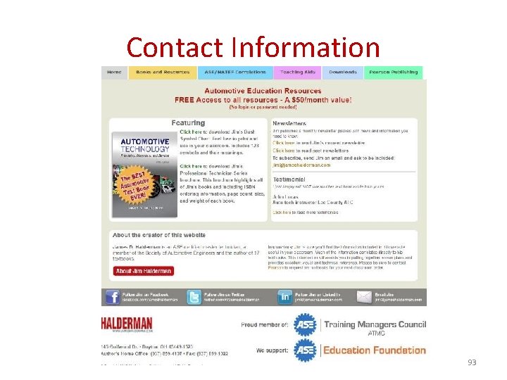 Contact Information 93 