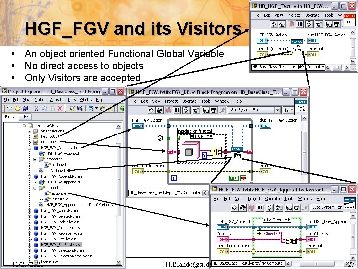 HGF_FGV and its Visitors • An object oriented Functional Global Variable • No direct