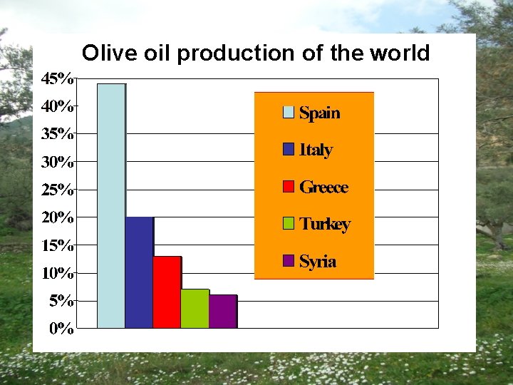 Olive oil production of the world 