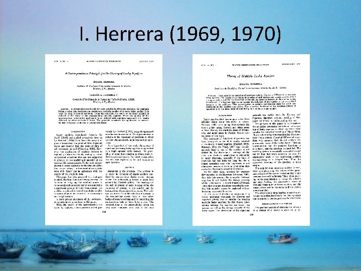 I. Herrera (1969, 1970) 