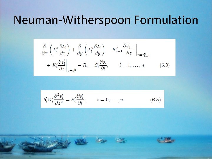 Neuman-Witherspoon Formulation 