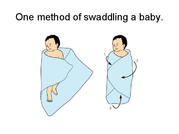 One method of swaddling a baby. 