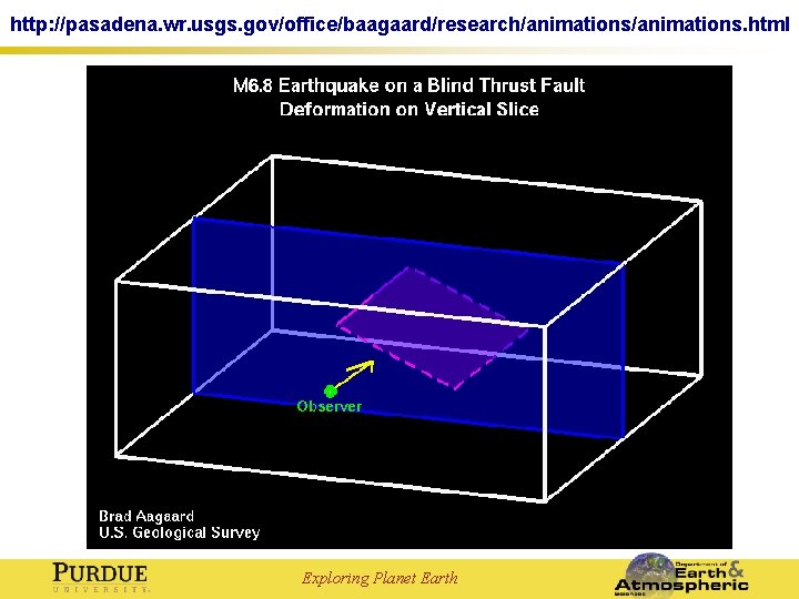 http: //pasadena. wr. usgs. gov/office/baagaard/research/animations. html Exploring Planet Earth 