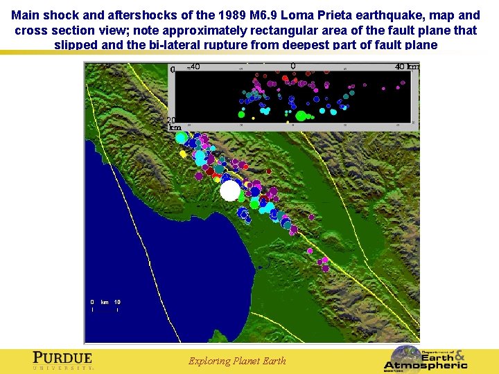 Main shock and aftershocks of the 1989 M 6. 9 Loma Prieta earthquake, map