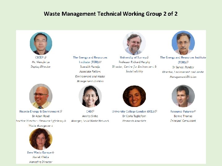 Waste Management Technical Working Group 2 of 2 