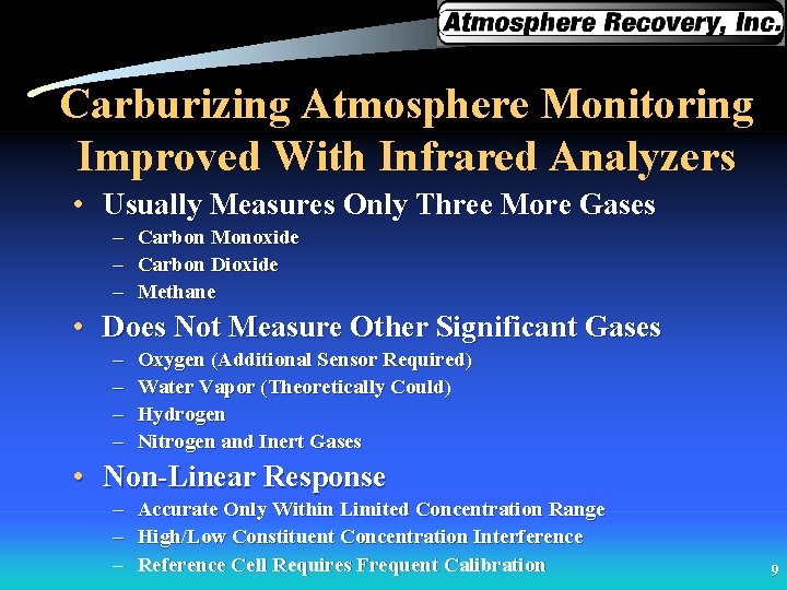 Carburizing Atmosphere Monitoring Improved With Infrared Analyzers • Usually Measures Only Three More Gases