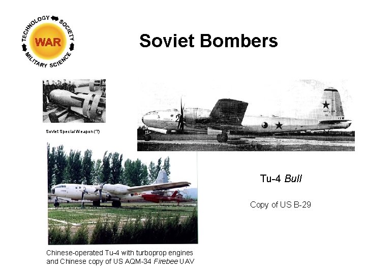Soviet Bombers Soviet Special Weapon (? ) Tu-4 Bull Copy of US B-29 Chinese-operated