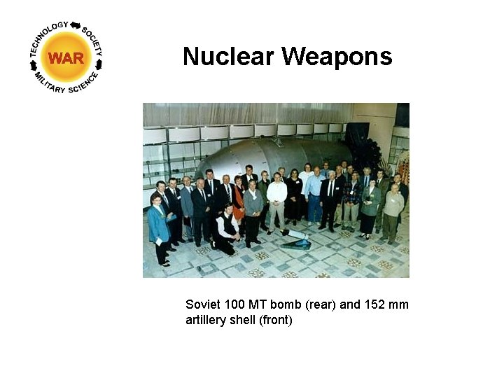 Nuclear Weapons Soviet 100 MT bomb (rear) and 152 mm artillery shell (front) 