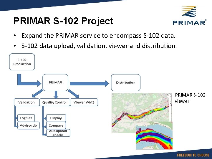 PRIMAR S-102 Project • Expand the PRIMAR service to encompass S-102 data. • S-102