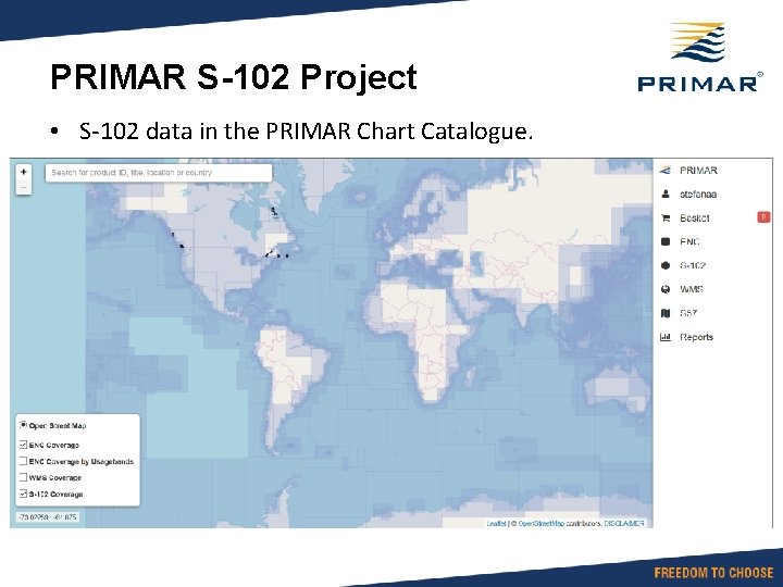 PRIMAR S-102 Project • S-102 data in the PRIMAR Chart Catalogue. 