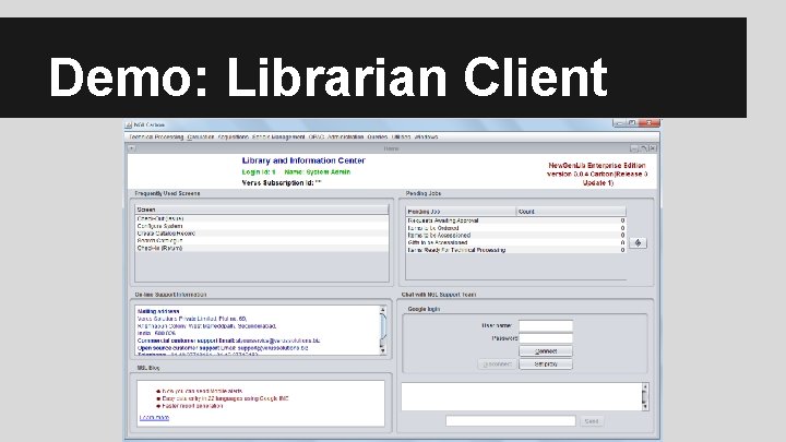 Demo: Librarian Client 