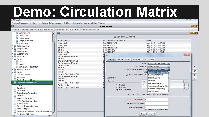 Demo: Circulation Matrix 