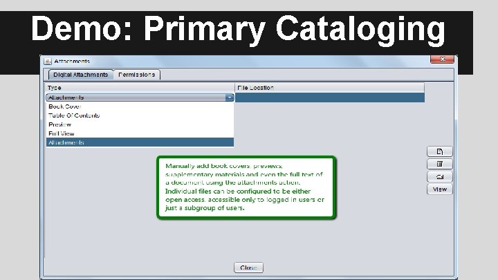 Demo: Primary Cataloging 