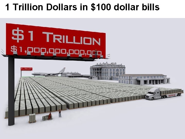 1 Trillion Dollars in $100 dollar bills 