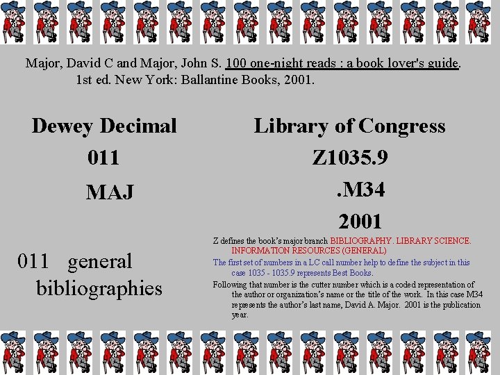 Major, David C and Major, John S. 100 one-night reads : a book lover's